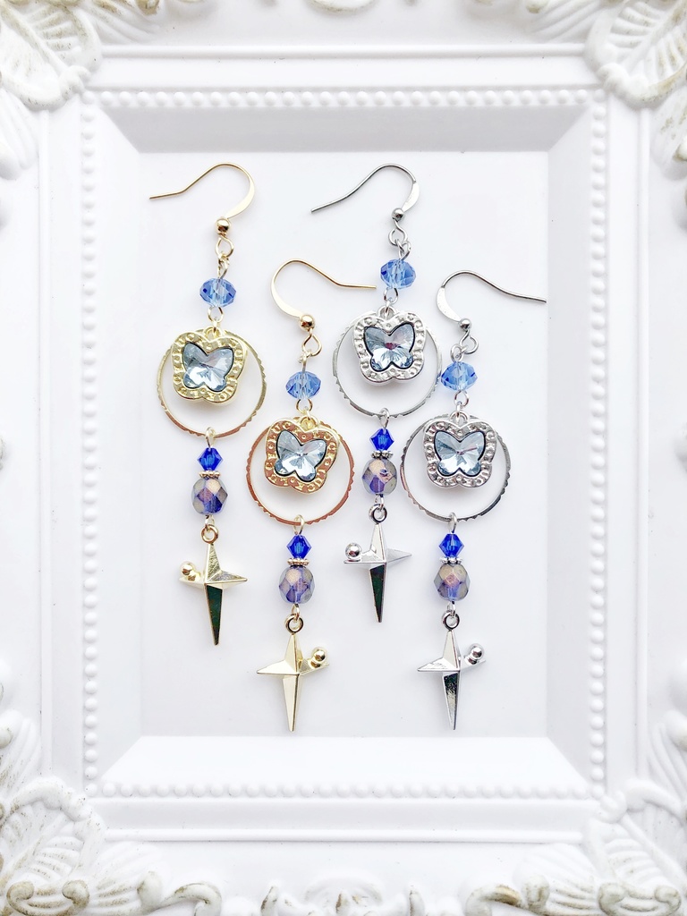 【🌈🕒】🦋⏳さんイメージピアス(イヤリング)