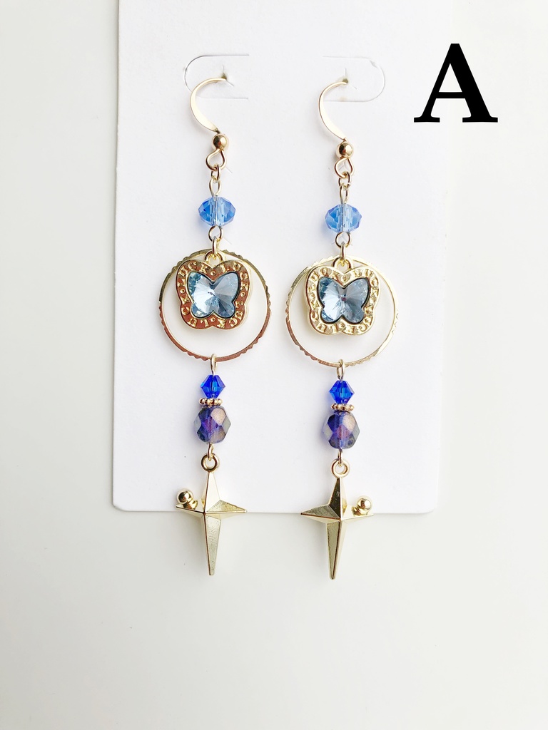 【🌈🕒】🦋⏳さんイメージピアス(イヤリング)