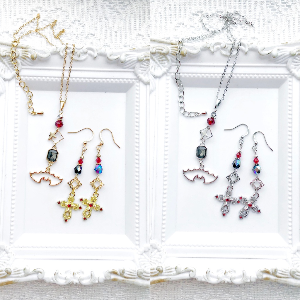 【🌈🕒】🎲さんイメージネックレス・ピアス(イヤリング)