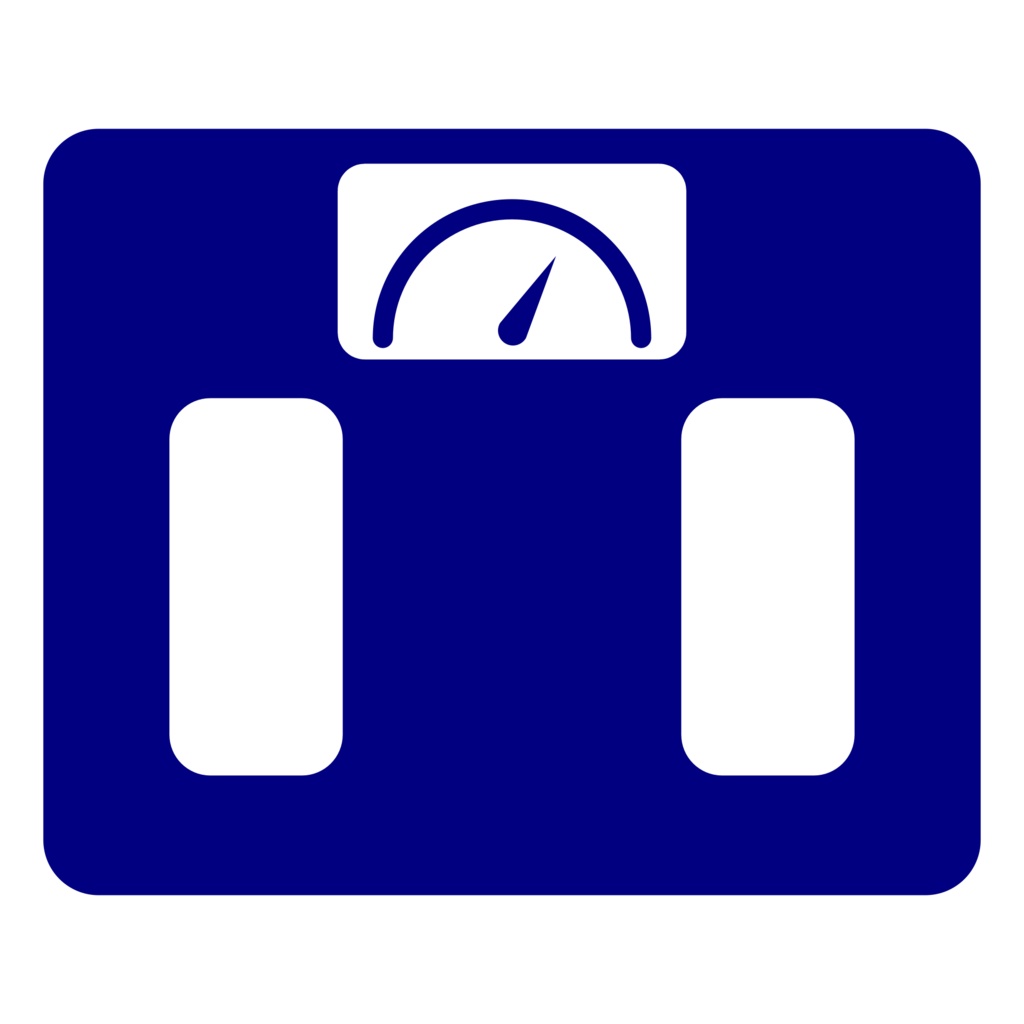 【商用利用可】フィットネスアプリ向け体重計のアイコン(PNG/512px)