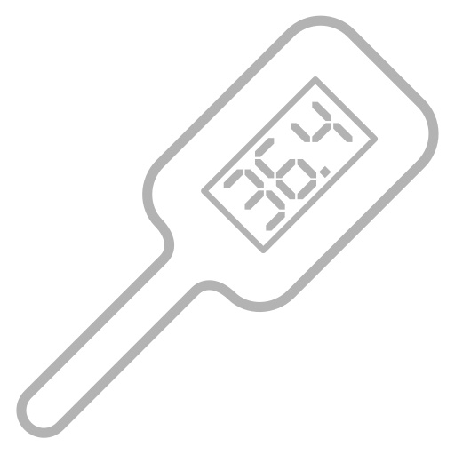 【商用利用可】病院・ヘルスケアアプリ向け体温計アイコン（PNG／512px）