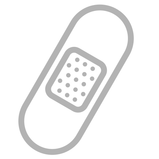 【商用利用可】病院・応急措置マニュアル向け絆創膏アイコン(PNG/512px)