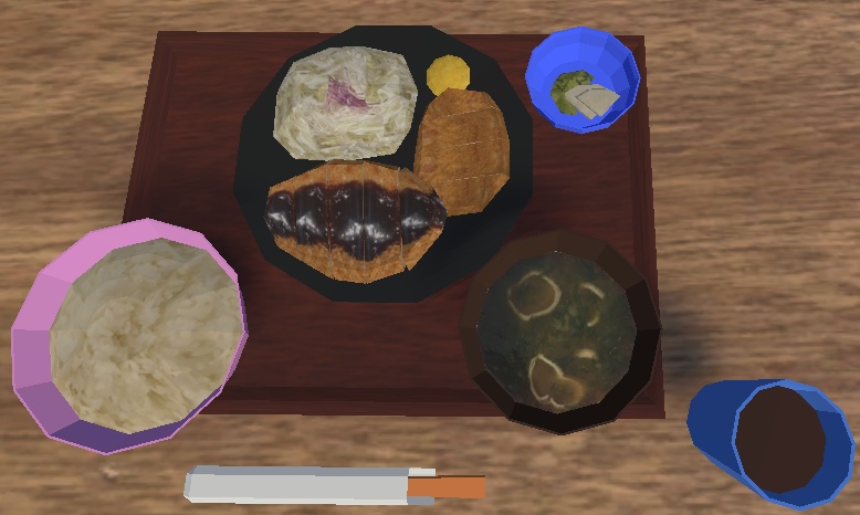 【3Dモデル】味噌カツセット(Miso_pork_cutlet)