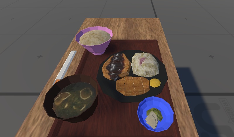 【3Dモデル】味噌カツセット(Miso_pork_cutlet)