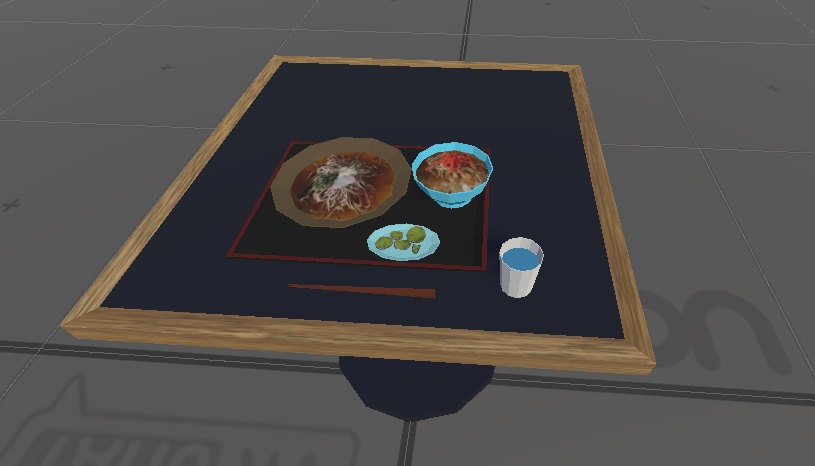 【3Dモデル】そば&牛丼(Soba&Gyudon)