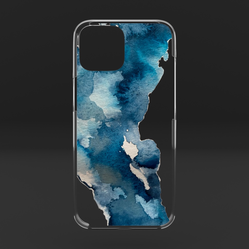 iphoneケース《水彩・蒼》