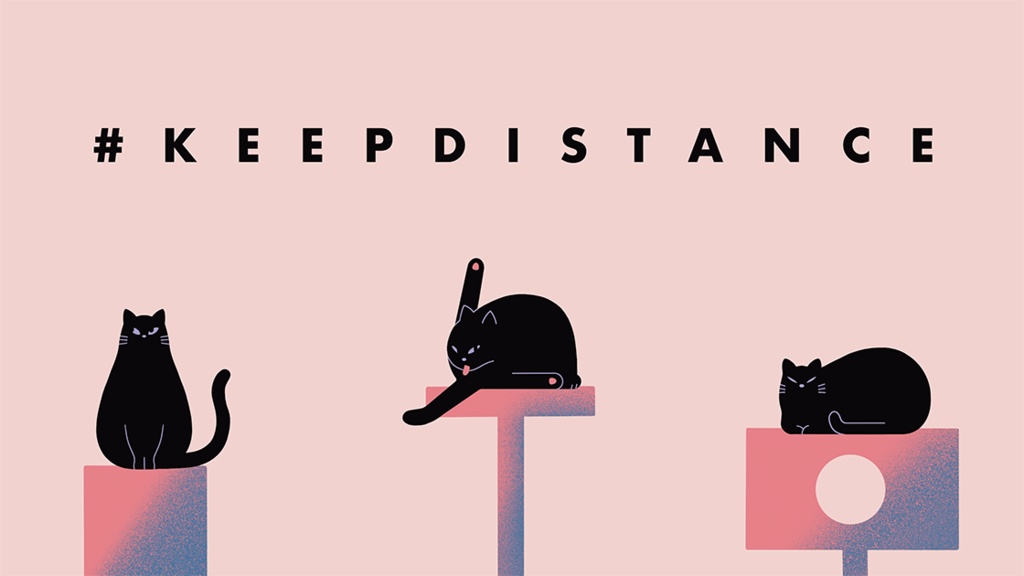 ねこT「#KEEPDISTANCE」