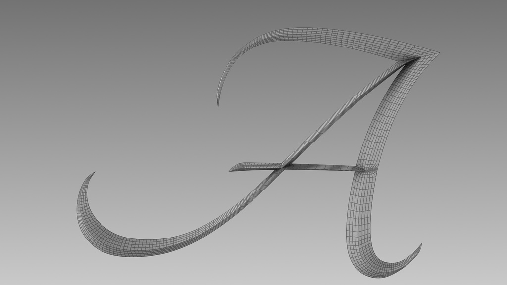 3Dフォントデータ 「A」