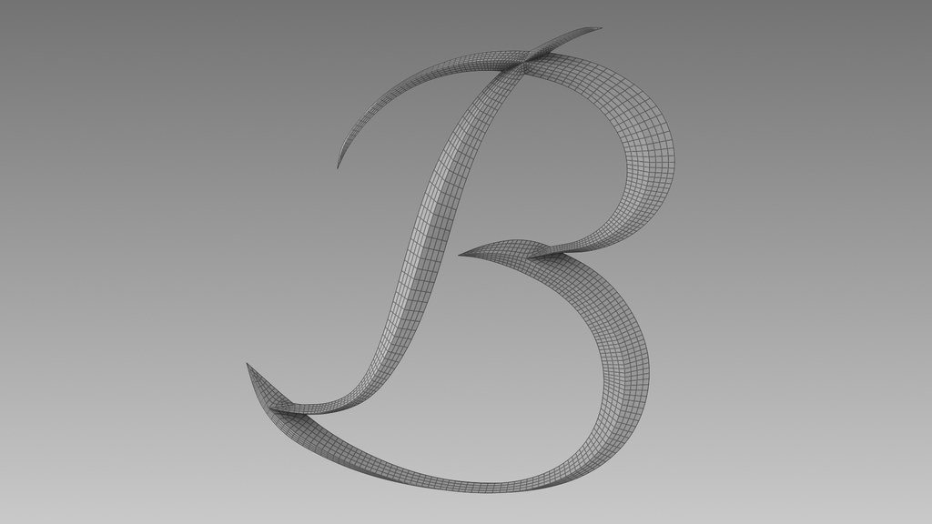 3Dフォントデータ 「B」