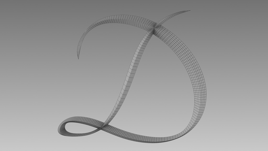 3Dフォントデータ 「D」