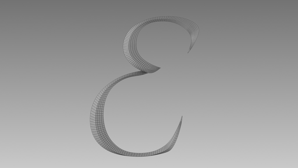 3Dフォントデータ 「E」