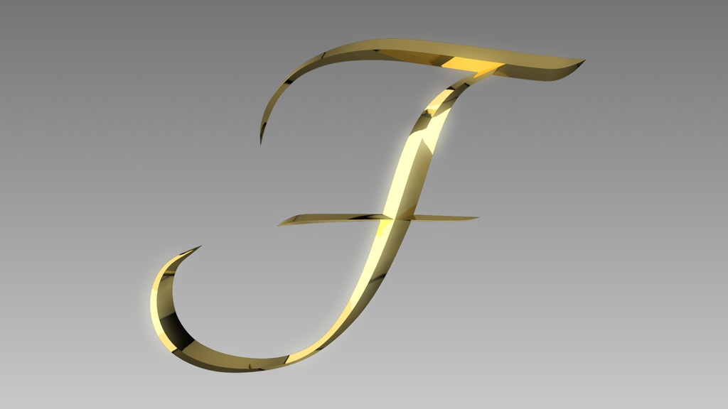3Dフォントデータ 「F」