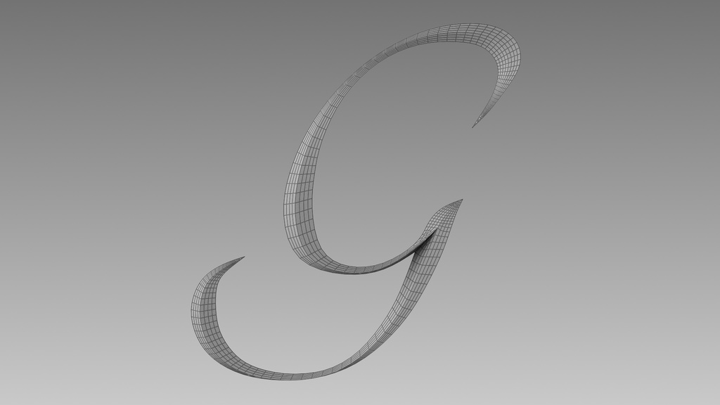 3Dフォントデータ 「G」