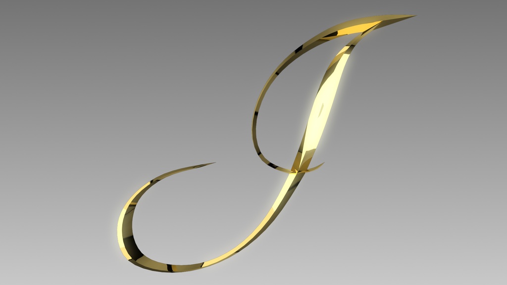 3Dフォントデータ 「J」