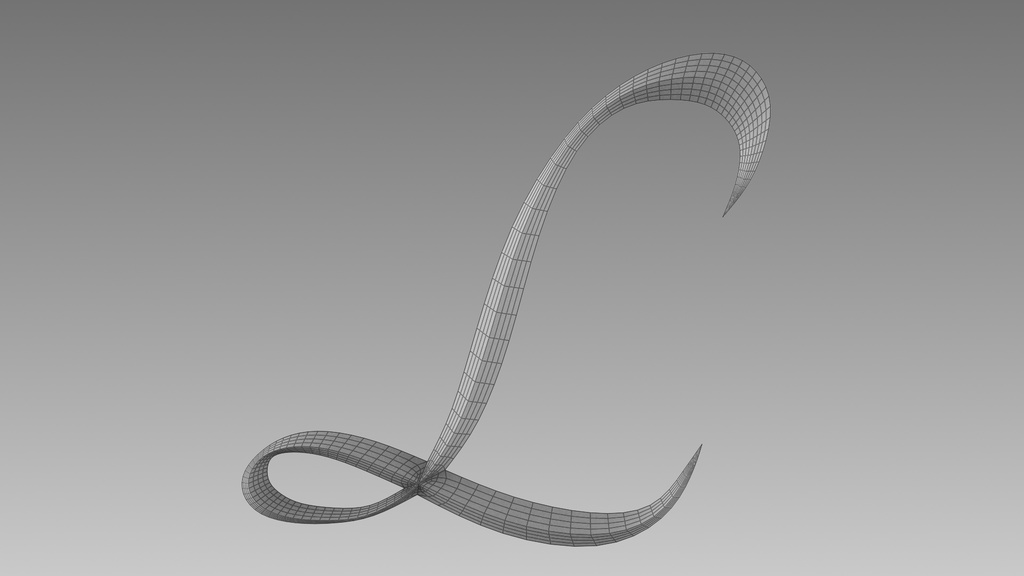 3Dフォントデータ 「L」