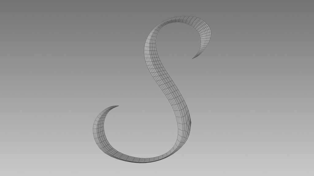 3Dフォントデータ 「S」