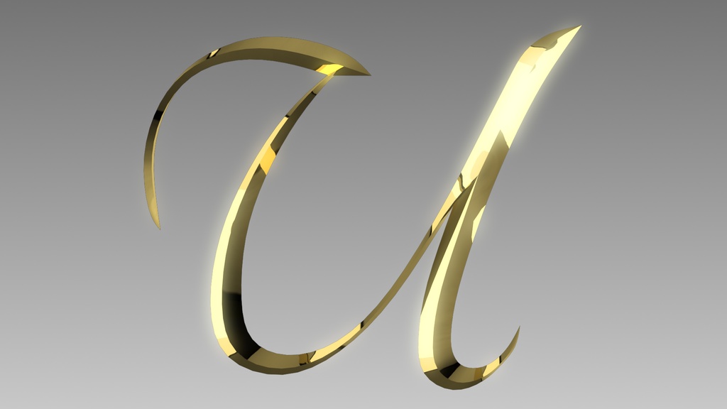 3Dフォントデータ　「U」
