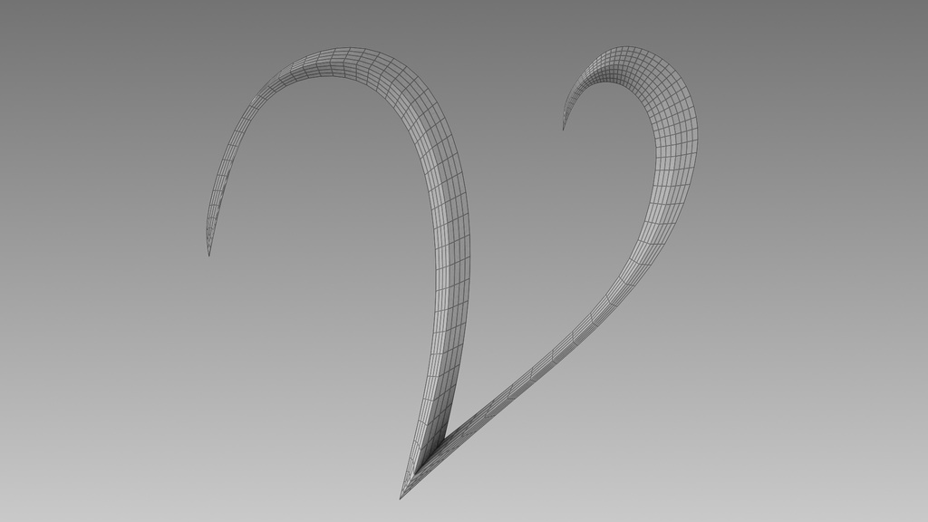 3Dフォントデータ 「V」