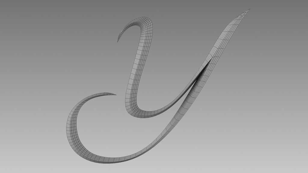 3Dフォントデータ 「Y」