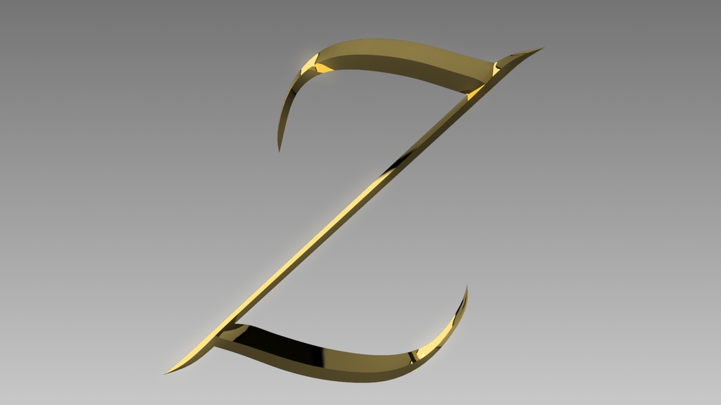 3Dフォントデータ　「Z」