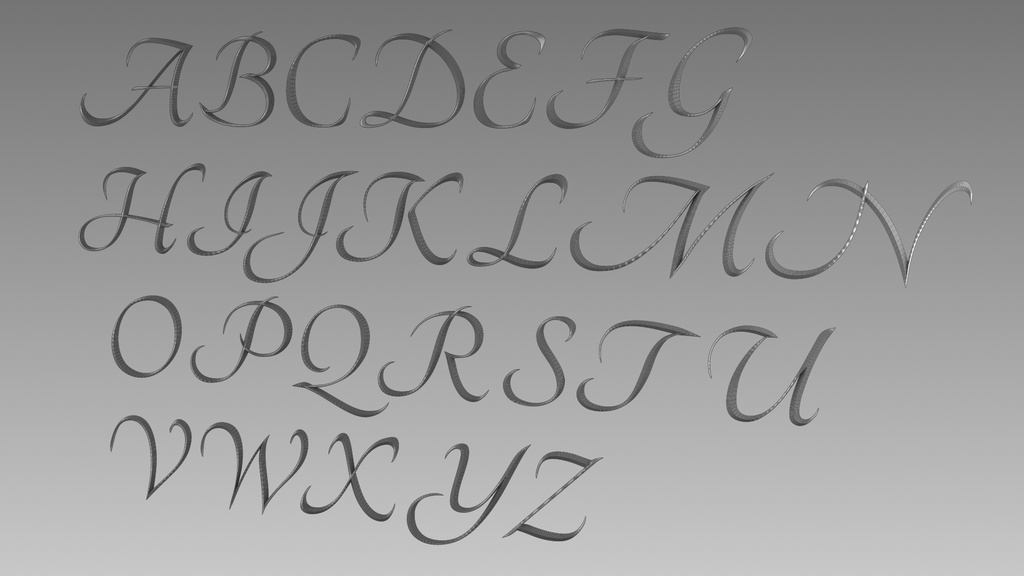 3Dフォントデータ 「AtoZ」