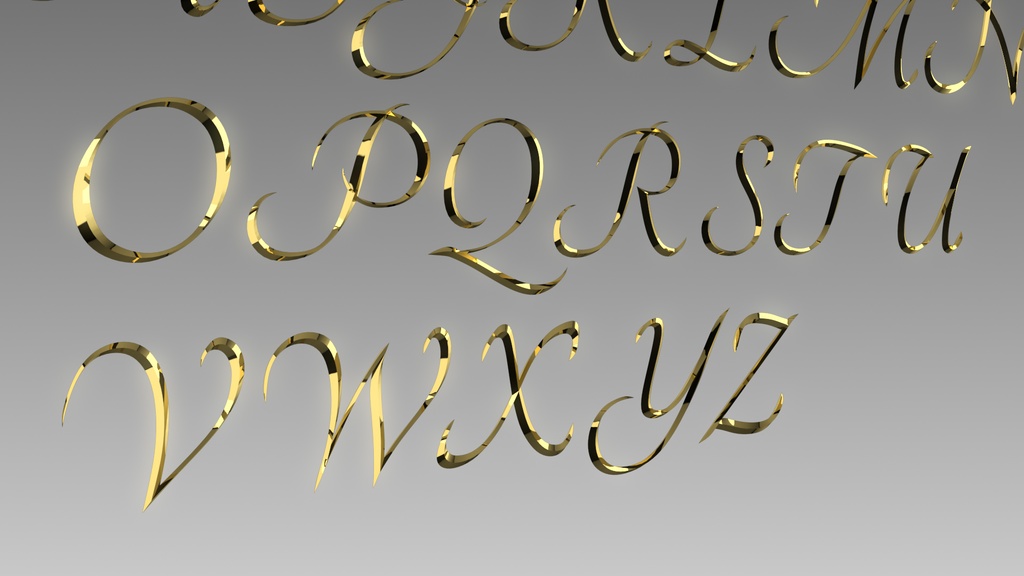 3Dフォントデータ 「AtoZ」