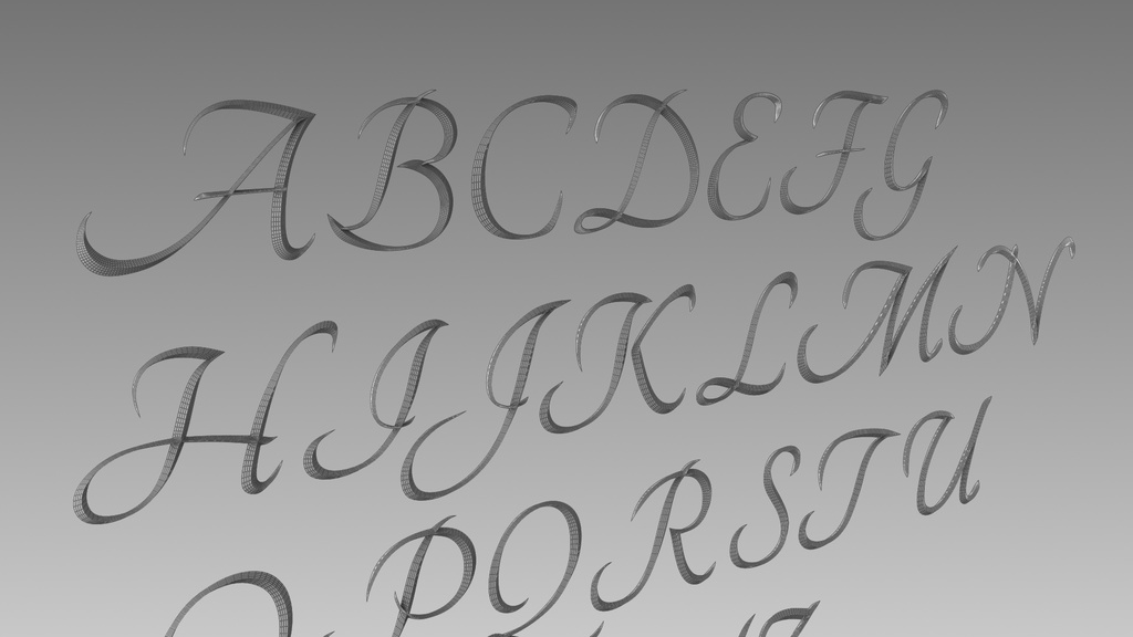 3Dフォントデータ 「AtoZ」