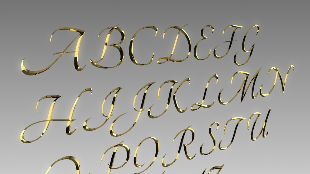 3Dフォントデータ 「AtoZ」