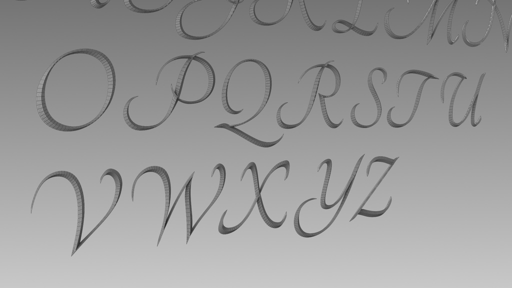 3Dフォントデータ 「AtoZ」