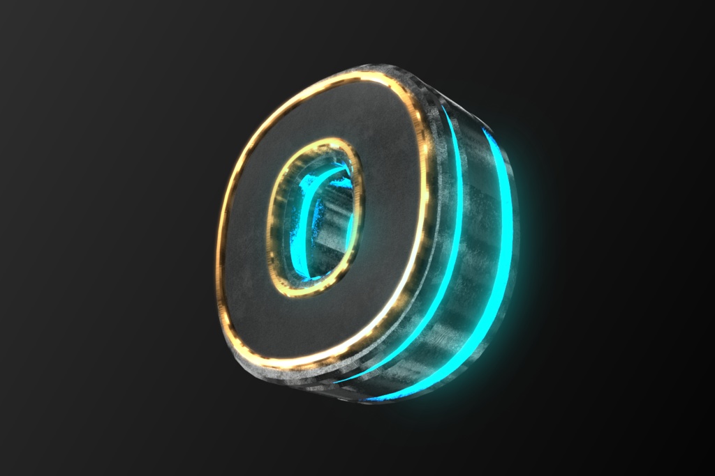3Dフォントデータ　「O」Type02