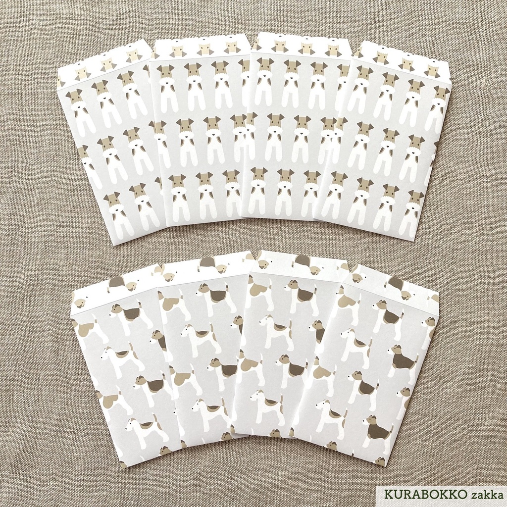 ワイヤーフォックステリアのポチ袋（8枚入）