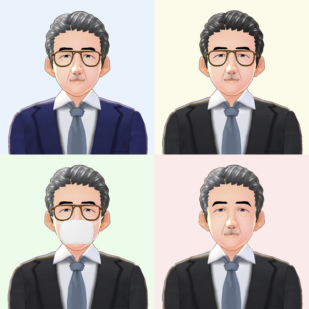 【編集可能!】おじいさん/スーツ (今市正治)
