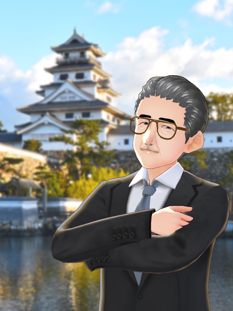 【編集可能!】おじいさん/スーツ (今市正治)