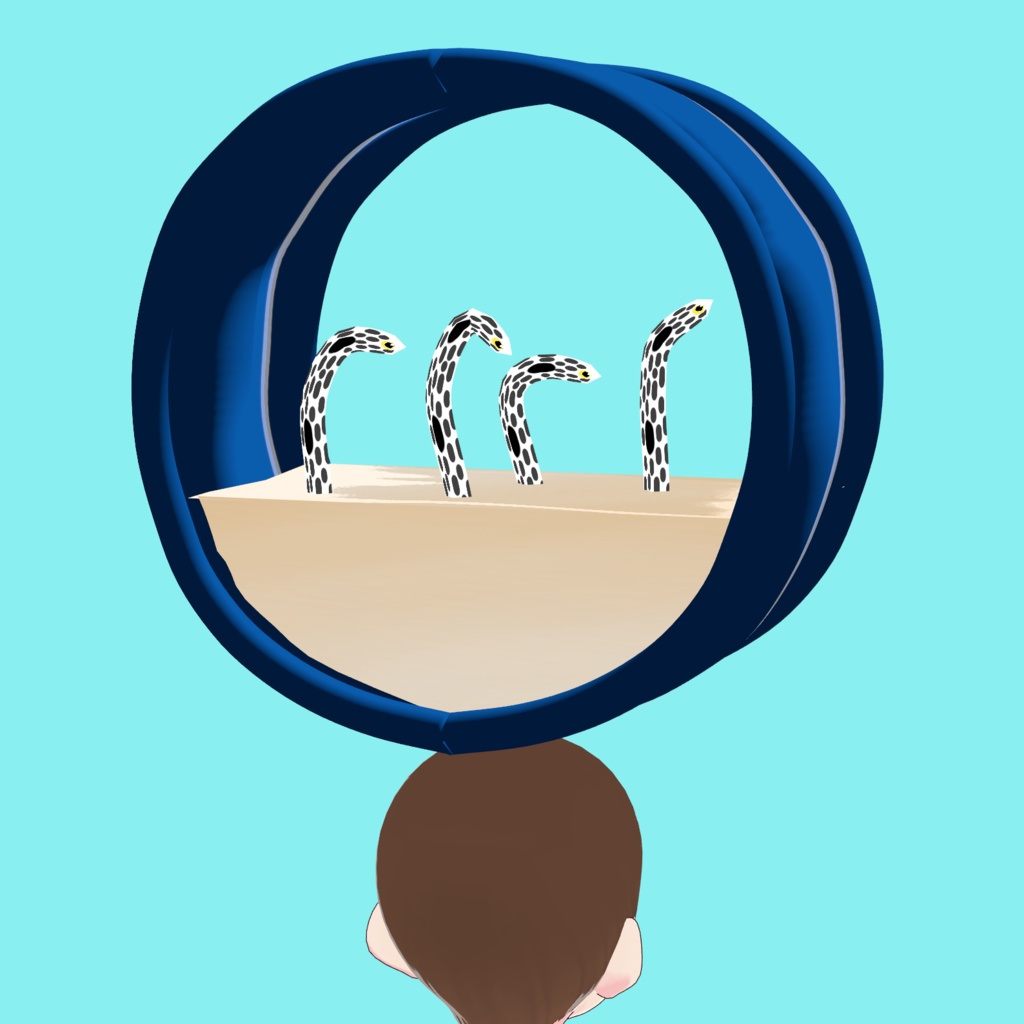 【VRoidヘアー】揺れる!チンアナゴ水槽