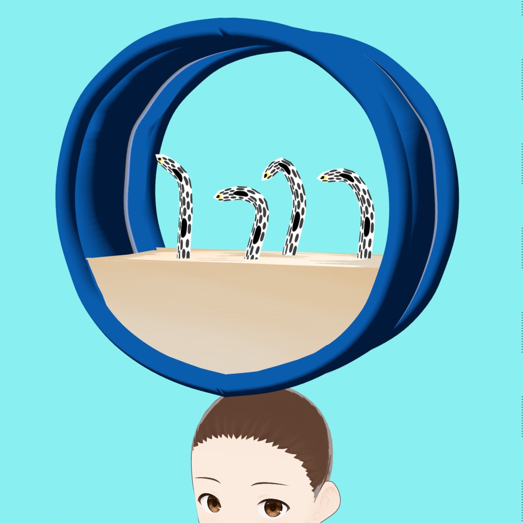 【VRoidヘアー】揺れる!チンアナゴ水槽