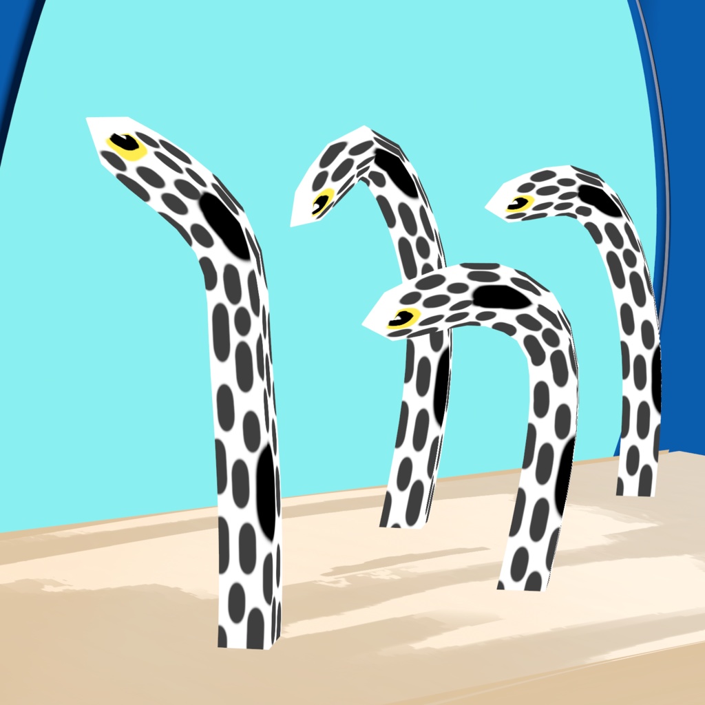 【VRoidヘアー】揺れる!チンアナゴ水槽