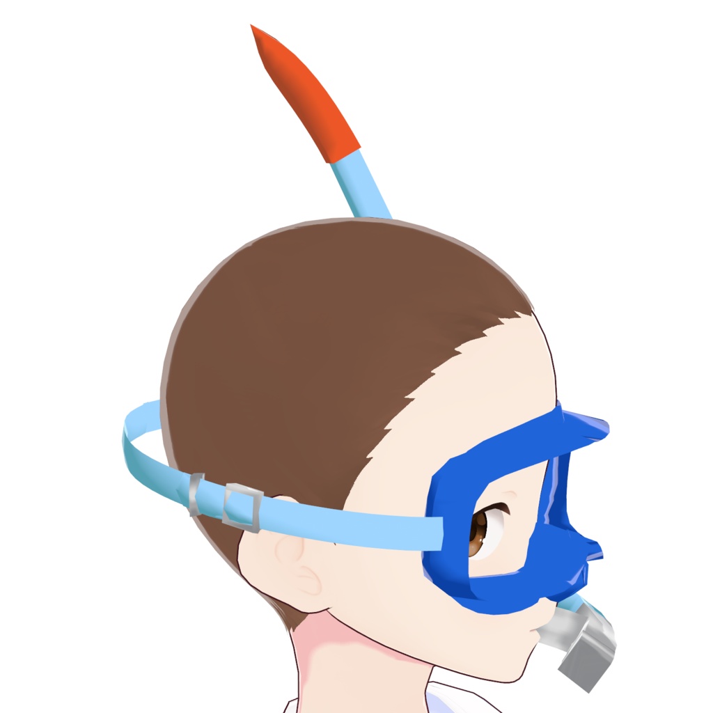 【VRoidヘアー】色変更可!シュノーケル