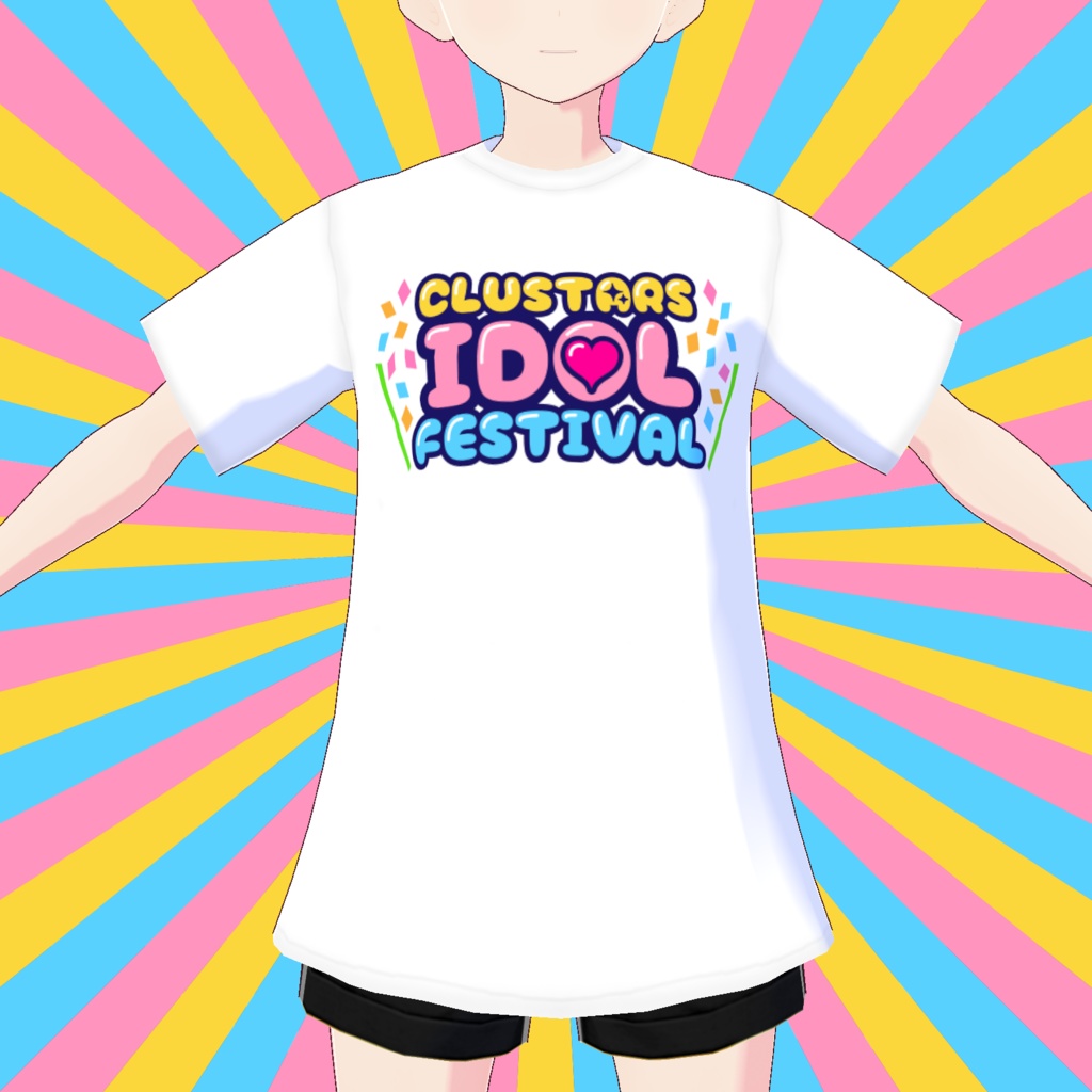 【VRoid衣装】CLUSTARS IDOL FESTIVAL 2025 公式Tシャツ