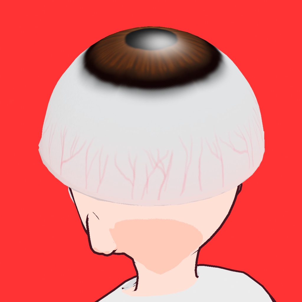 【.vroid】モデル付き!目玉帽子とびっくり目玉【アクセサリー】