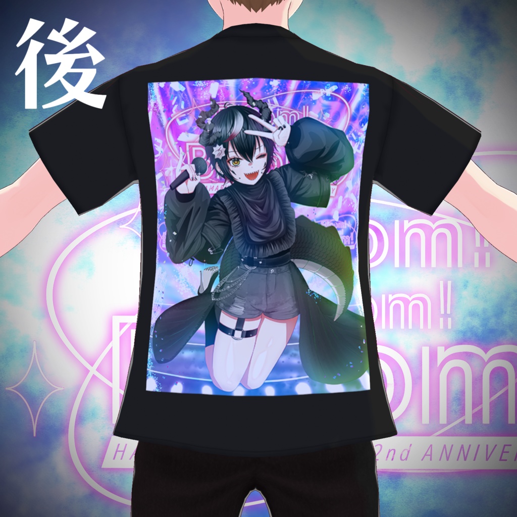 【VRoid衣装】"Bloom! Bloom! Bloom!"公式Tシャツ【花丸ナルチ】