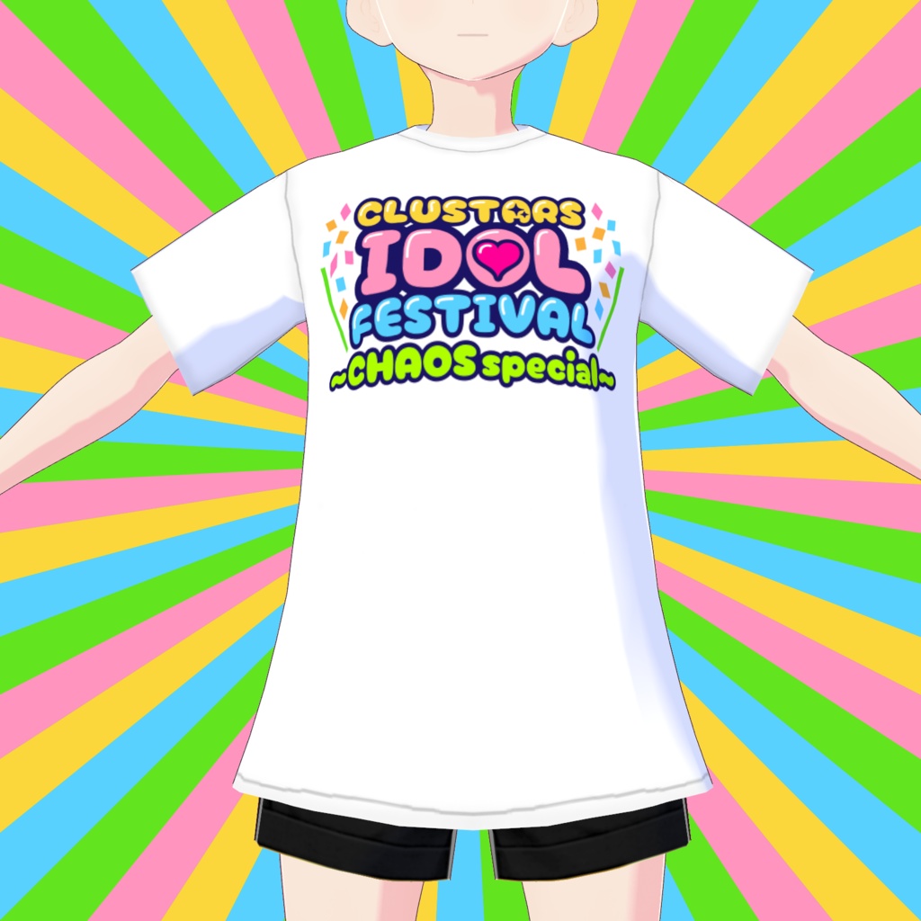 【VRoid衣装】CLUSTARS IDOL FESTIVAL 〜CHAOS special〜 公式Tシャツ