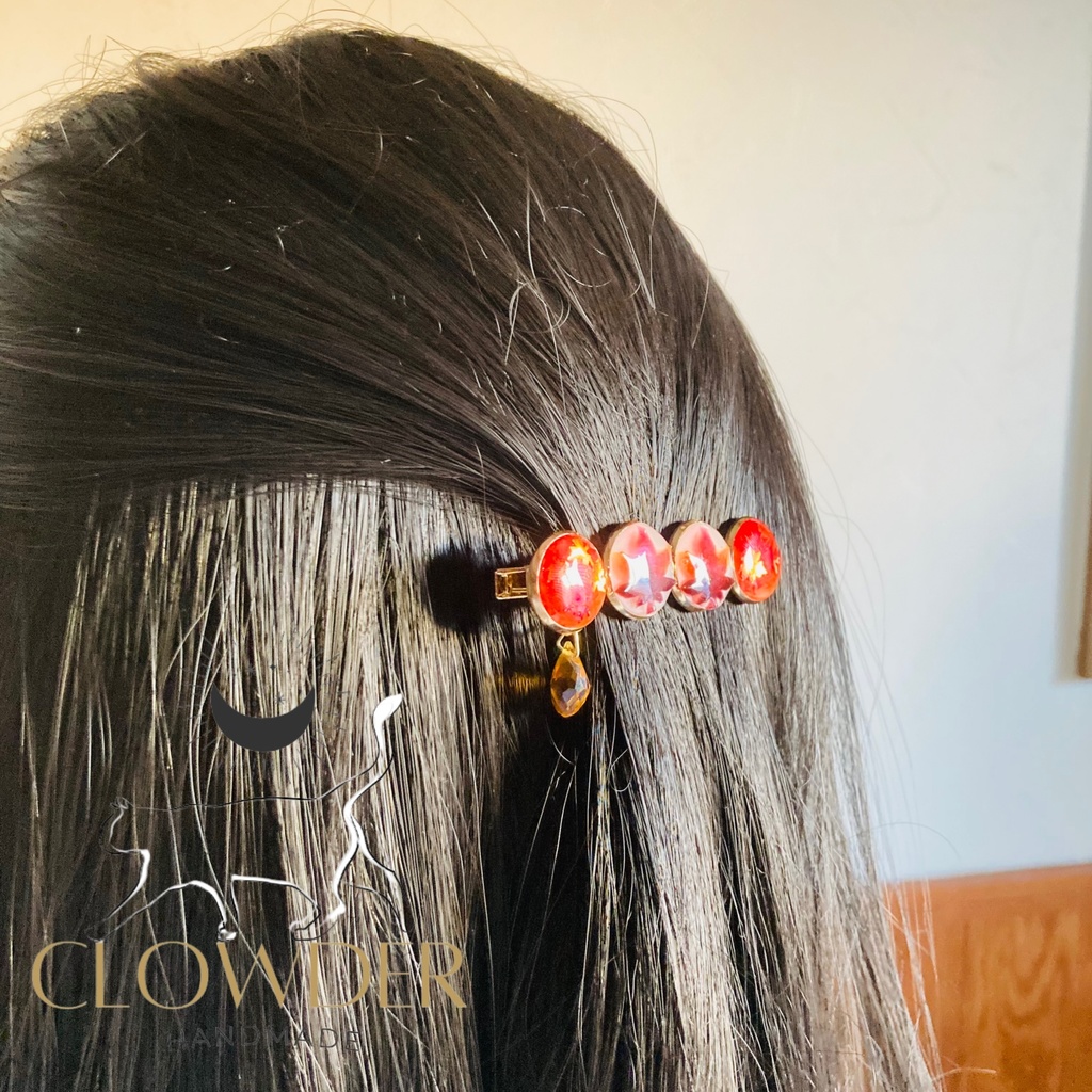 ✨ ぷっくり秋模様バレッタ🍁