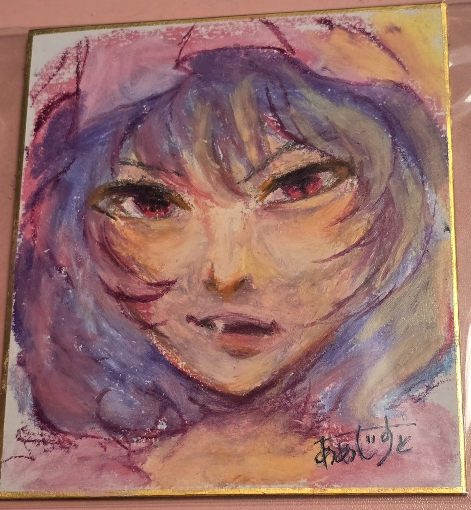 イラスト色紙　レミリア・スカーレット