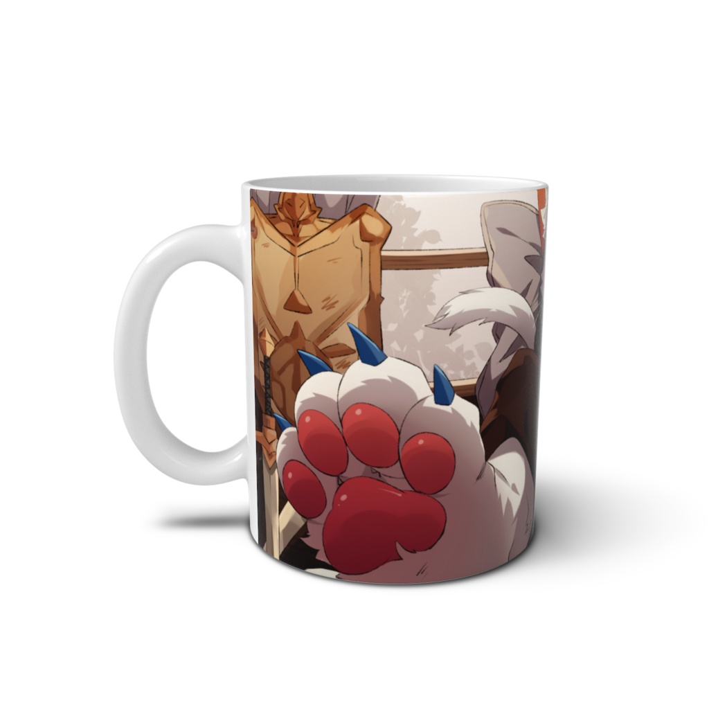 【旅猫シロ】猫のねどこマグカップ