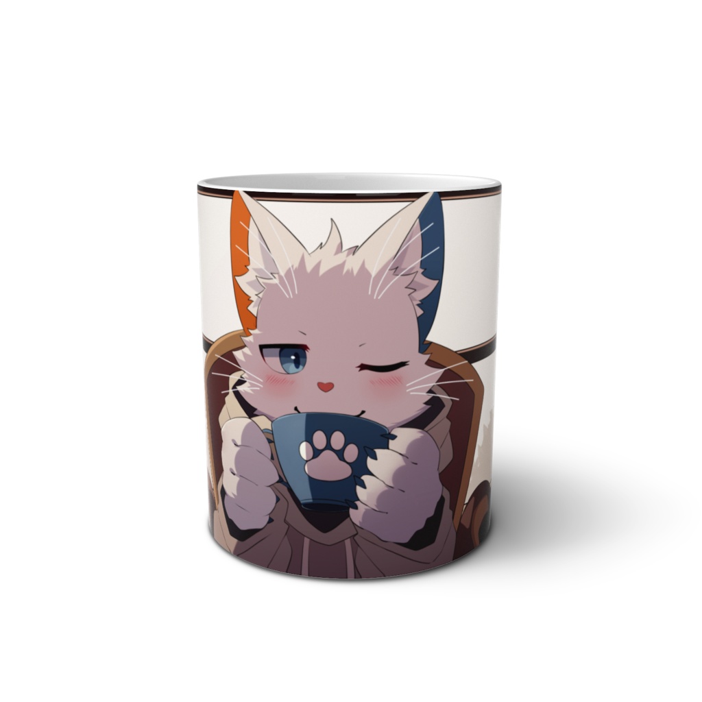 【旅猫シロ】コーヒーブレイクマグカップ