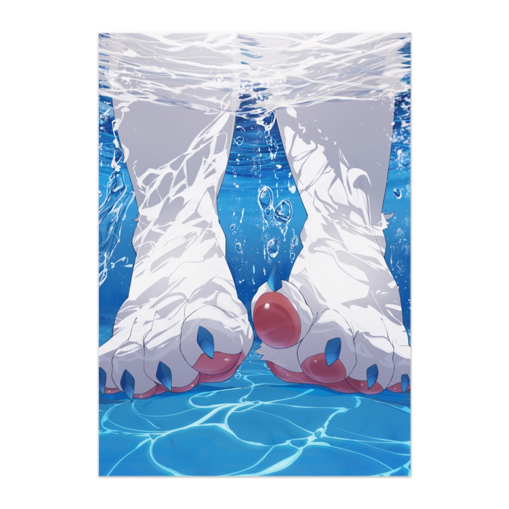 【旅猫シロ】水中素足ポスター