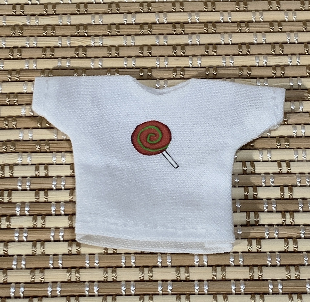 ドール用ワンポイントTシャツ  (キャンディ)