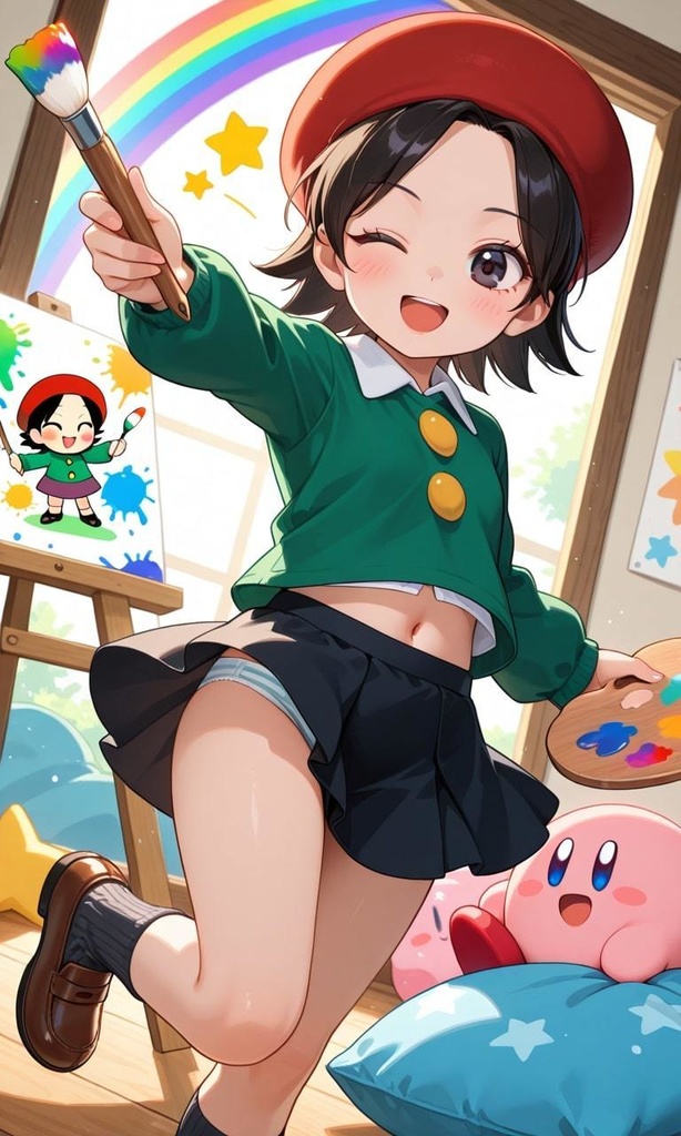 お絵描き美少女のアドレーヌ　星のカービィ64