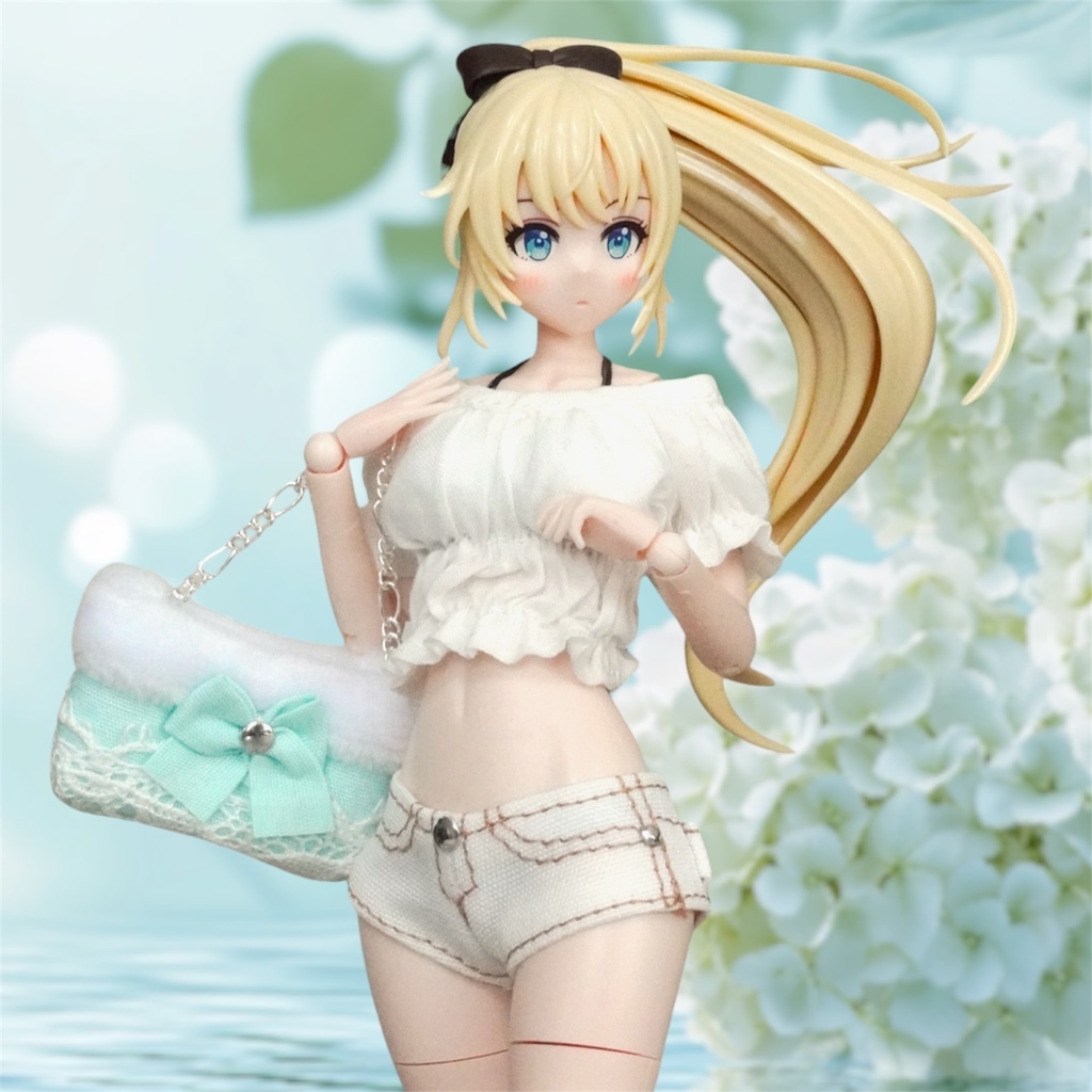 小さなドール用のバッグ　ミント