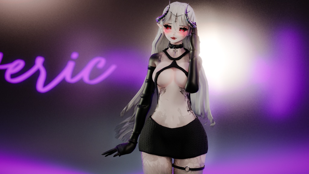 Leather Tight Dress VRChat用タイトレザードレス